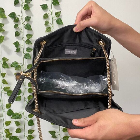 CHICOS Women's Black and Brown Shoulder Crossbody Bag - Picture 5 of 7